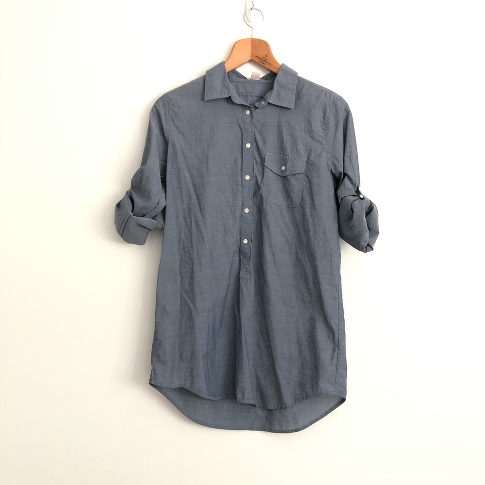 JCrew Factory Lightweight Chambray Tunic, Small